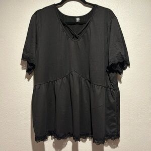 Shein curve peplum tee